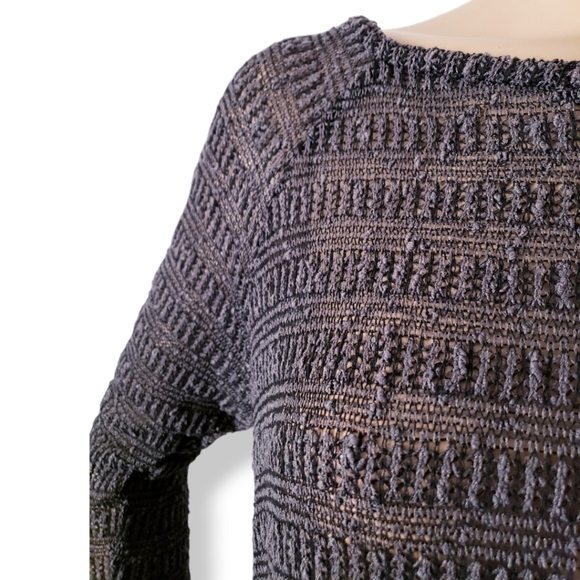 Basil Lola Hunter Green Semi-Sheer Long Sleeve Wrap Slit Back Top - Picture 2 of 8